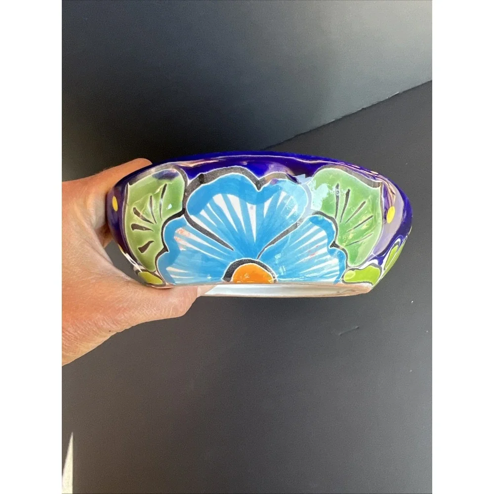Talavera 2 Section Oval Multipurpose Lead Free Made Mexico Serving Dish Pottery